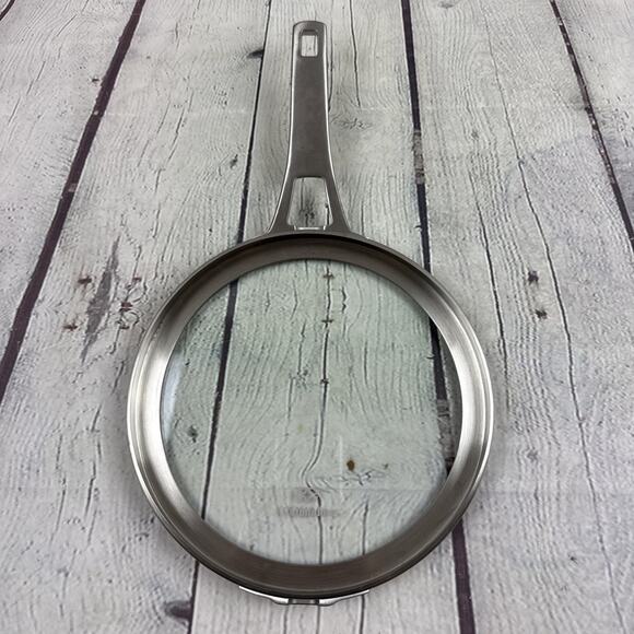 CALPHALON Premier‎ Space Saving Flat Glass Lid For 8" Fry Pan Skillet - Picture 1 of 6